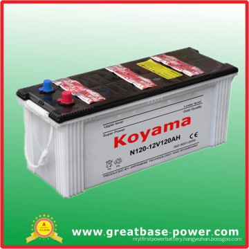 N120 Dry Charged Automotive Battery 120ah 12V